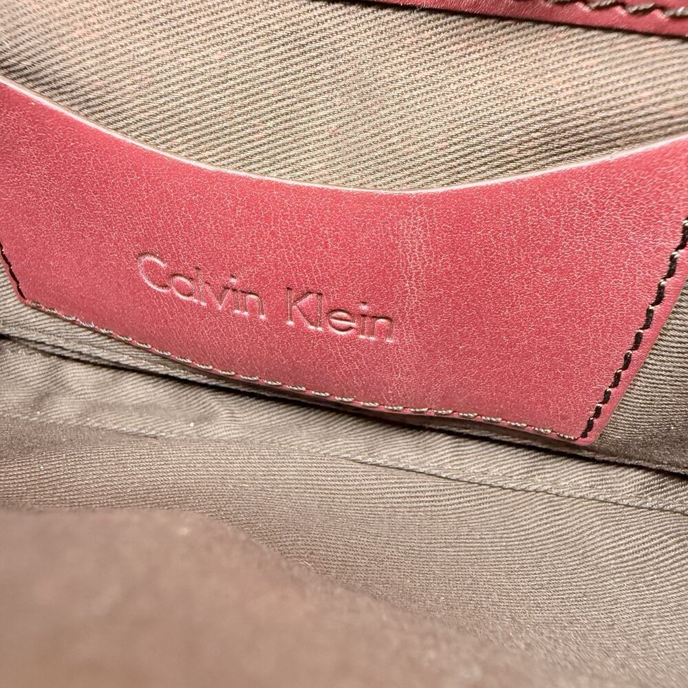 Calvin Klein Maroon Red Clutch Small Shoulder Bag NWT - Picture 9 of 10